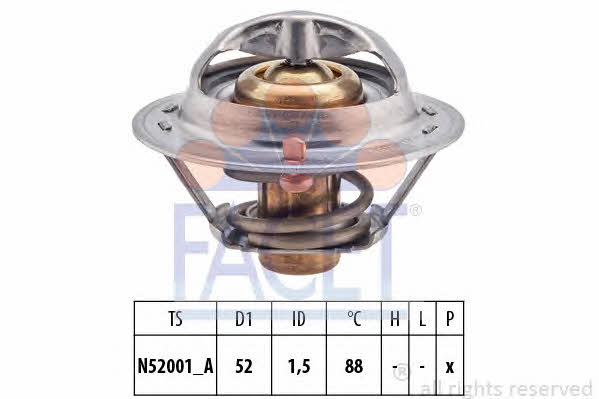Facet 7.8266S Thermostat, coolant 78266S: Buy near me in Poland at 2407.PL - Good price!