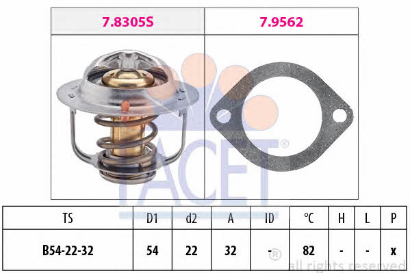 Facet 7.8306 Thermostat, coolant 78306: Buy near me at 2407.PL in Poland at an Affordable price!