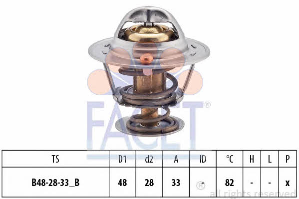 Facet 7.8319S Thermostat, coolant 78319S: Buy near me in Poland at 2407.PL - Good price!