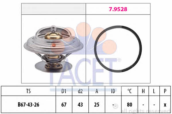 Facet 7.8333 Thermostat, coolant 78333: Buy near me in Poland at 2407.PL - Good price!