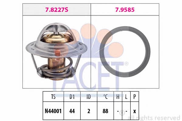 7.8366 Thermostat, coolant 78366: Buy near me in Poland at 2407.PL - Good price!