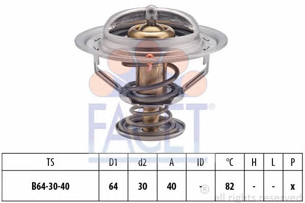 Facet 7.8370S Thermostat, coolant 78370S: Buy near me in Poland at 2407.PL - Good price!