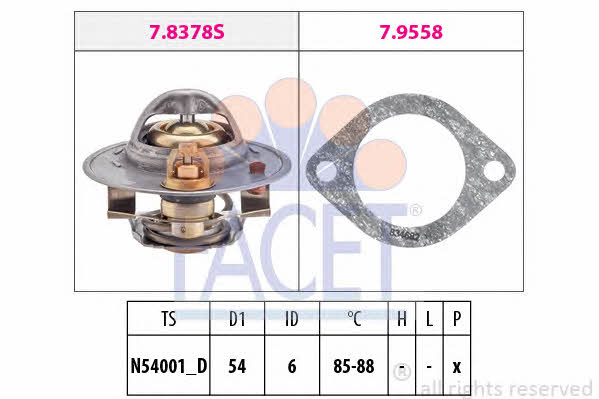  7.8378 Thermostat, coolant 78378: Buy near me in Poland at 2407.PL - Good price!