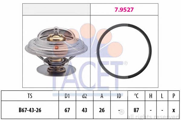 Facet 7.8385 Thermostat, coolant 78385: Buy near me in Poland at 2407.PL - Good price!