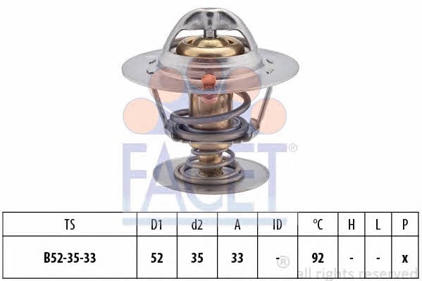 Facet 7.8396S Thermostat, coolant 78396S: Buy near me in Poland at 2407.PL - Good price!