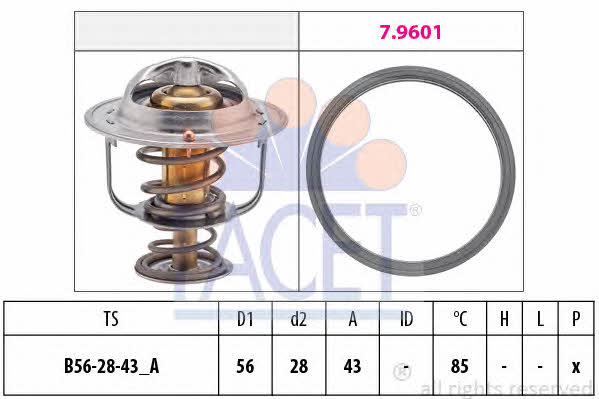 Facet 7.8398 Thermostat, coolant 78398: Buy near me at 2407.PL in Poland at an Affordable price!