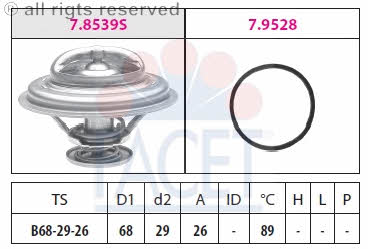 Facet 7.8539 Thermostat, coolant 78539: Buy near me in Poland at 2407.PL - Good price!
