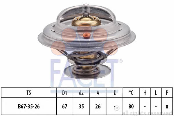 Facet 7.8544S Thermostat, coolant 78544S: Buy near me in Poland at 2407.PL - Good price!