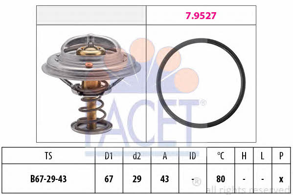 Facet 7.8549 Thermostat, coolant 78549: Buy near me in Poland at 2407.PL - Good price!