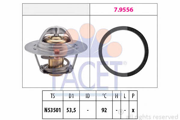 Facet 7.8576 Thermostat, coolant 78576: Buy near me at 2407.PL in Poland at an Affordable price!