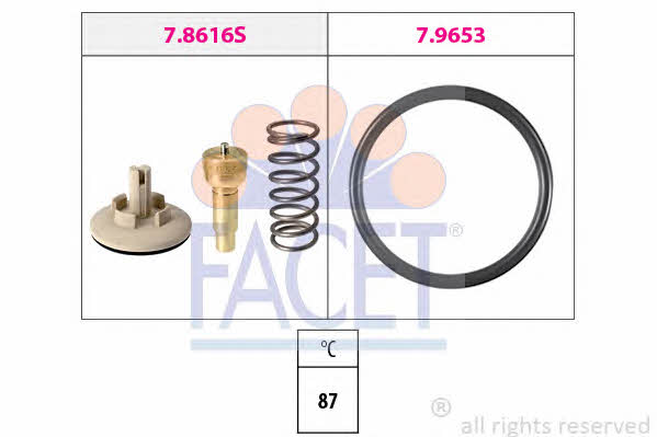 Facet 7.8616 Thermostat, coolant 78616: Buy near me in Poland at 2407.PL - Good price!