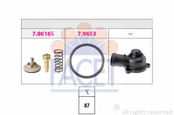 Facet 7.8617K Thermostat, coolant 78617K: Buy near me in Poland at 2407.PL - Good price!