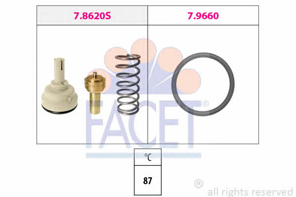 Facet 7.8620 Thermostat, coolant 78620: Buy near me in Poland at 2407.PL - Good price!