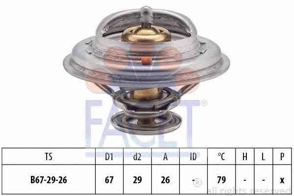 Facet 7.8638S Thermostat, coolant 78638S: Buy near me in Poland at 2407.PL - Good price!