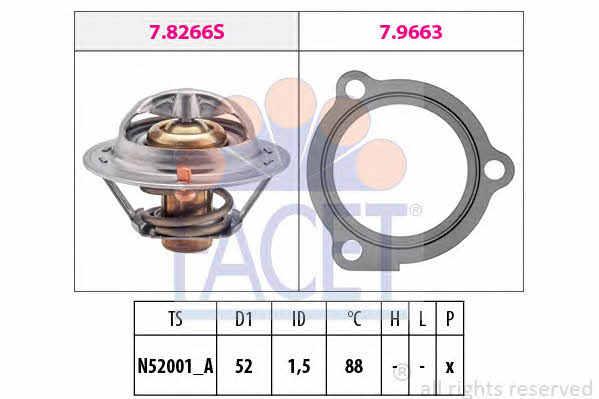 Facet 7.8647 Thermostat, Kühlmittel 78647: Kaufen Sie zu einem guten Preis in Polen bei 2407.PL!