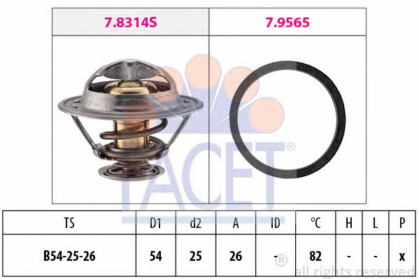 Facet 7.8677 Thermostat, coolant 78677: Buy near me in Poland at 2407.PL - Good price!