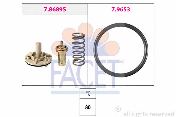 Facet 7.8689 Thermostat, coolant 78689: Buy near me in Poland at 2407.PL - Good price!
