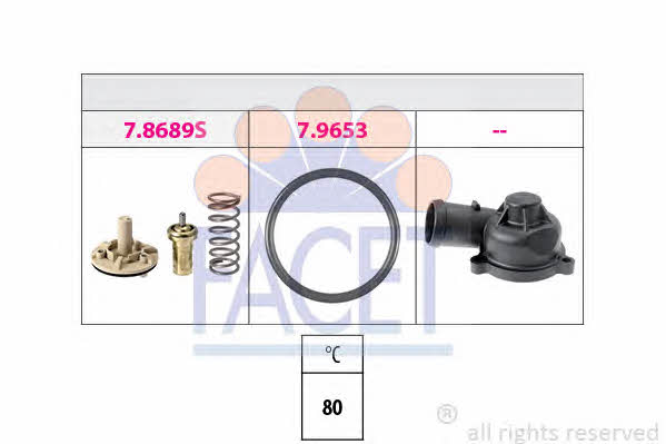Facet 7.8689K Thermostat, coolant 78689K: Buy near me in Poland at 2407.PL - Good price!