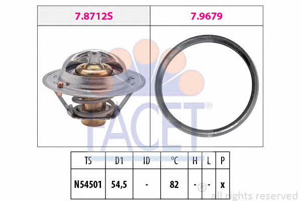 Facet 7.8712 Thermostat, coolant 78712: Buy near me in Poland at 2407.PL - Good price!