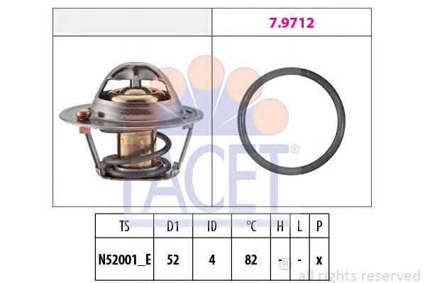Facet 7.8725 Thermostat, coolant 78725: Buy near me in Poland at 2407.PL - Good price!