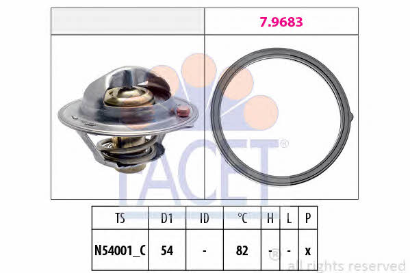 Facet 7.8727 Thermostat, coolant 78727: Buy near me in Poland at 2407.PL - Good price!