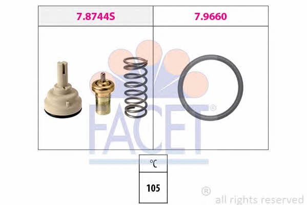 Facet 7.8744 Thermostat, coolant 78744: Buy near me in Poland at 2407.PL - Good price!