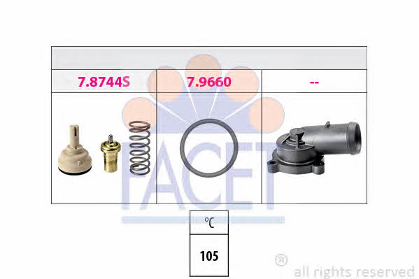 Facet 7.8744K Thermostat, coolant 78744K: Buy near me in Poland at 2407.PL - Good price!