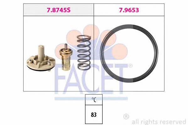 Facet 7.8745 Thermostat, coolant 78745: Buy near me in Poland at 2407.PL - Good price!