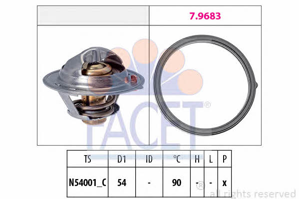 Facet 7.8802 Thermostat, coolant 78802: Buy near me in Poland at 2407.PL - Good price!