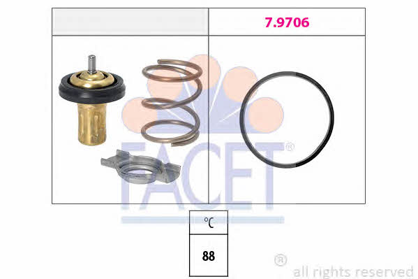 Facet 7.8822 Thermostat, coolant 78822: Buy near me in Poland at 2407.PL - Good price!