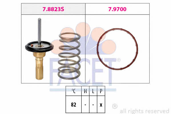 Facet 7.8823 Thermostat, coolant 78823: Buy near me in Poland at 2407.PL - Good price!