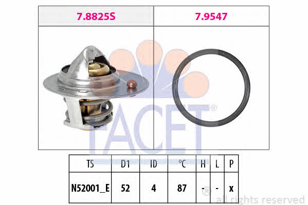 Facet 7.8825 Thermostat, coolant 78825: Buy near me in Poland at 2407.PL - Good price!