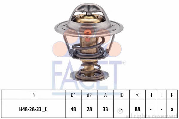 Facet 7.8831S Thermostat, coolant 78831S: Buy near me in Poland at 2407.PL - Good price!