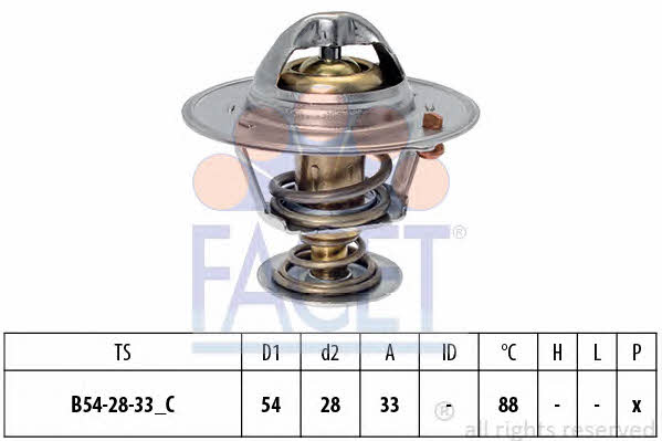 Facet 7.8870S Thermostat, coolant 78870S: Buy near me at 2407.PL in Poland at an Affordable price!