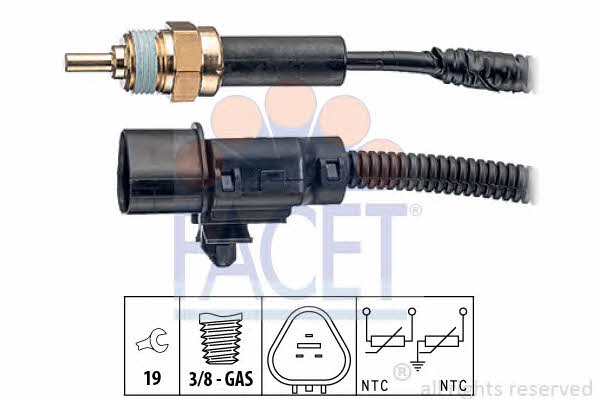 Facet 7.3374 Coolant temperature sensor 73374: Buy near me at 2407.PL in Poland at an Affordable price!