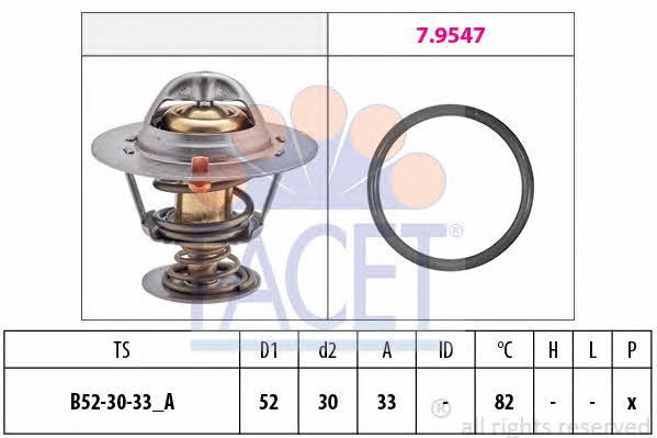 Facet 7.8947 Thermostat, coolant 78947: Buy near me in Poland at 2407.PL - Good price!