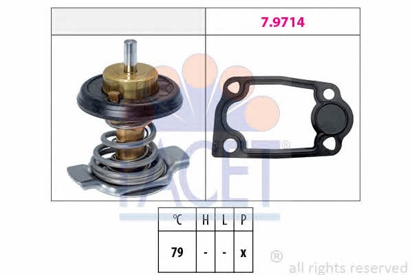 Facet 7.8942 Thermostat, coolant 78942: Buy near me in Poland at 2407.PL - Good price!