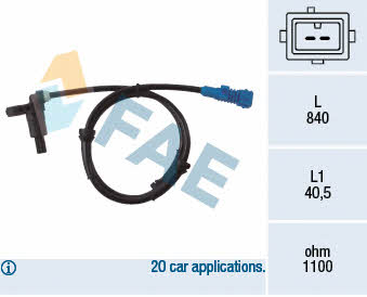 FAE 78022 Sensor ABS 78022: Buy near me in Poland at 2407.PL - Good price!