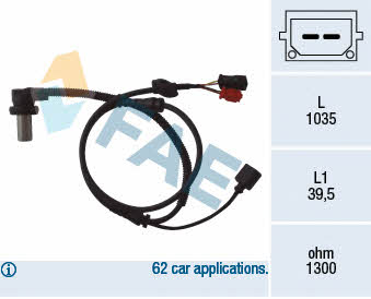 FAE 78059 Sensor ABS 78059: Buy near me in Poland at 2407.PL - Good price!