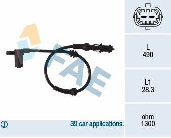 FAE 78077 Sensor ABS 78077: Bestellen Sie in Polen zu einem guten Preis bei 2407.PL!
