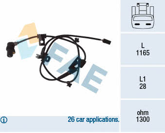 FAE 78078 Sensor ABS 78078: Buy near me in Poland at 2407.PL - Good price!