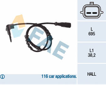 FAE 78119 Sensor ABS 78119: Buy near me in Poland at 2407.PL - Good price!