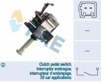 FAE 24855 Clutch pedal position sensor 24855: Buy near me in Poland at 2407.PL - Good price!