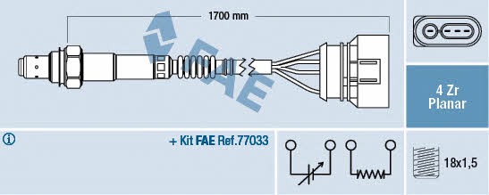 FAE 77903 Lambda sensor 77903: Buy near me in Poland at 2407.PL - Good price!