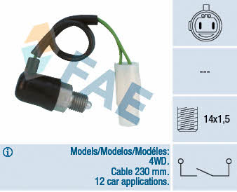 FAE 40850 Reverse gear sensor 40850: Buy near me in Poland at 2407.PL - Good price!