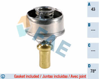 FAE 5202878 Thermostat, coolant 5202878: Buy near me in Poland at 2407.PL - Good price!