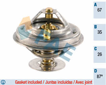 FAE 5305987 Thermostat, coolant 5305987: Buy near me in Poland at 2407.PL - Good price!