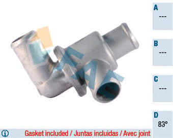 FAE 5338883 Thermostat, coolant 5338883: Buy near me in Poland at 2407.PL - Good price!