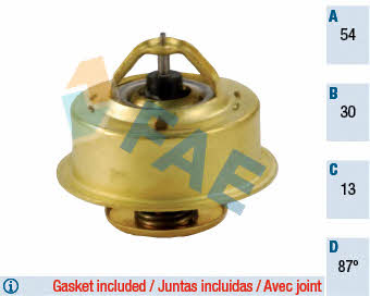 FAE 5346087 Thermostat, coolant 5346087: Buy near me in Poland at 2407.PL - Good price!