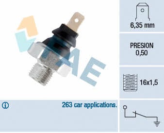 FAE 11270 Oil pressure sensor 11270: Buy near me in Poland at 2407.PL - Good price!